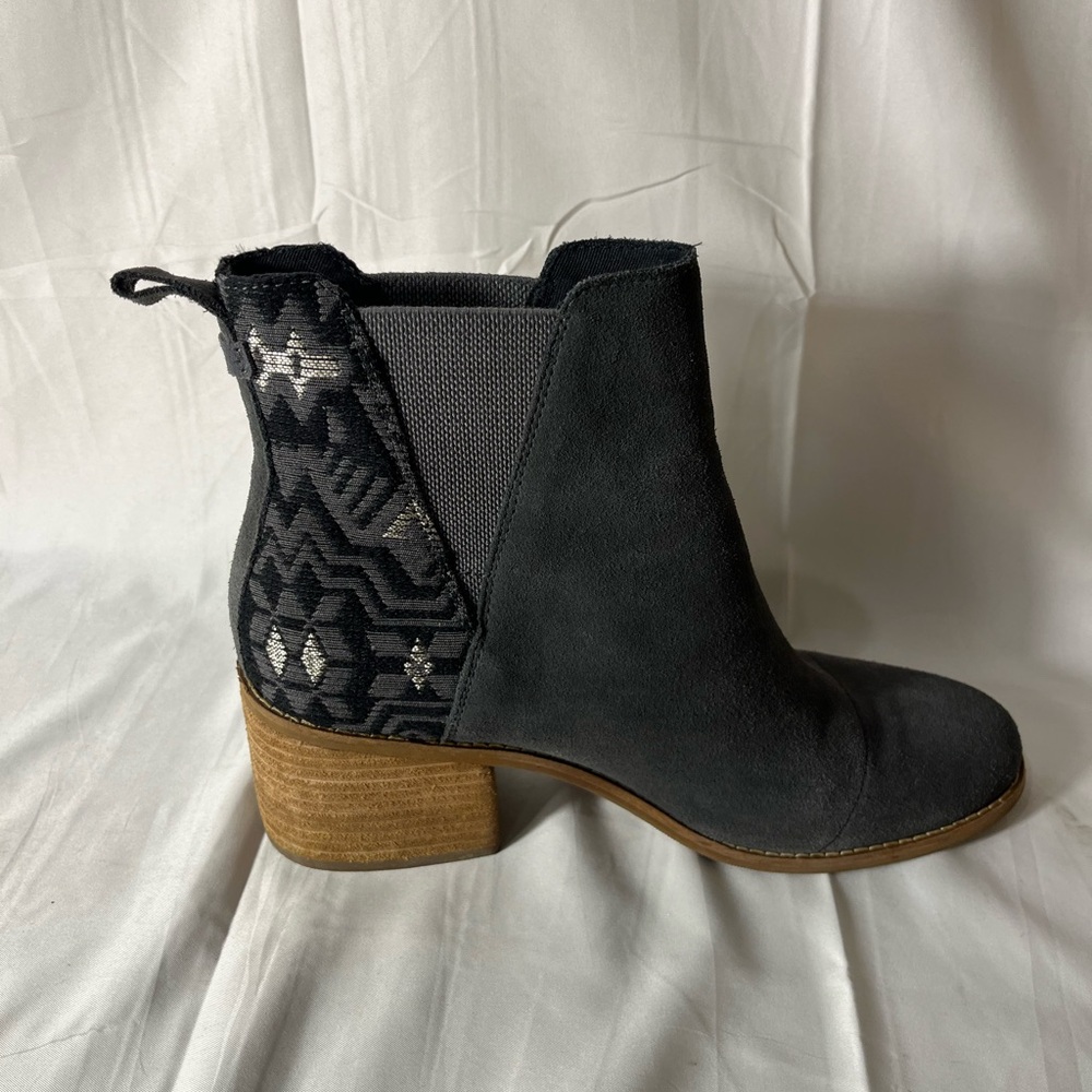 Toms Esme Forged Iron Grey & Jacquard Boots | 10 - Picture 7 of 14
